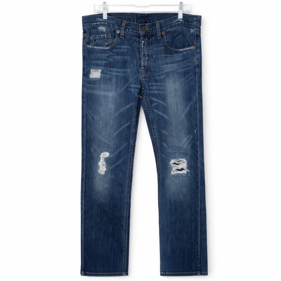 Genetic Denim Recessive-Gene Jeans Men’s 33 | Made in USA Distressed Button Fly